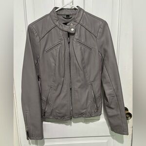Guess Grey Faux Leather Jacket